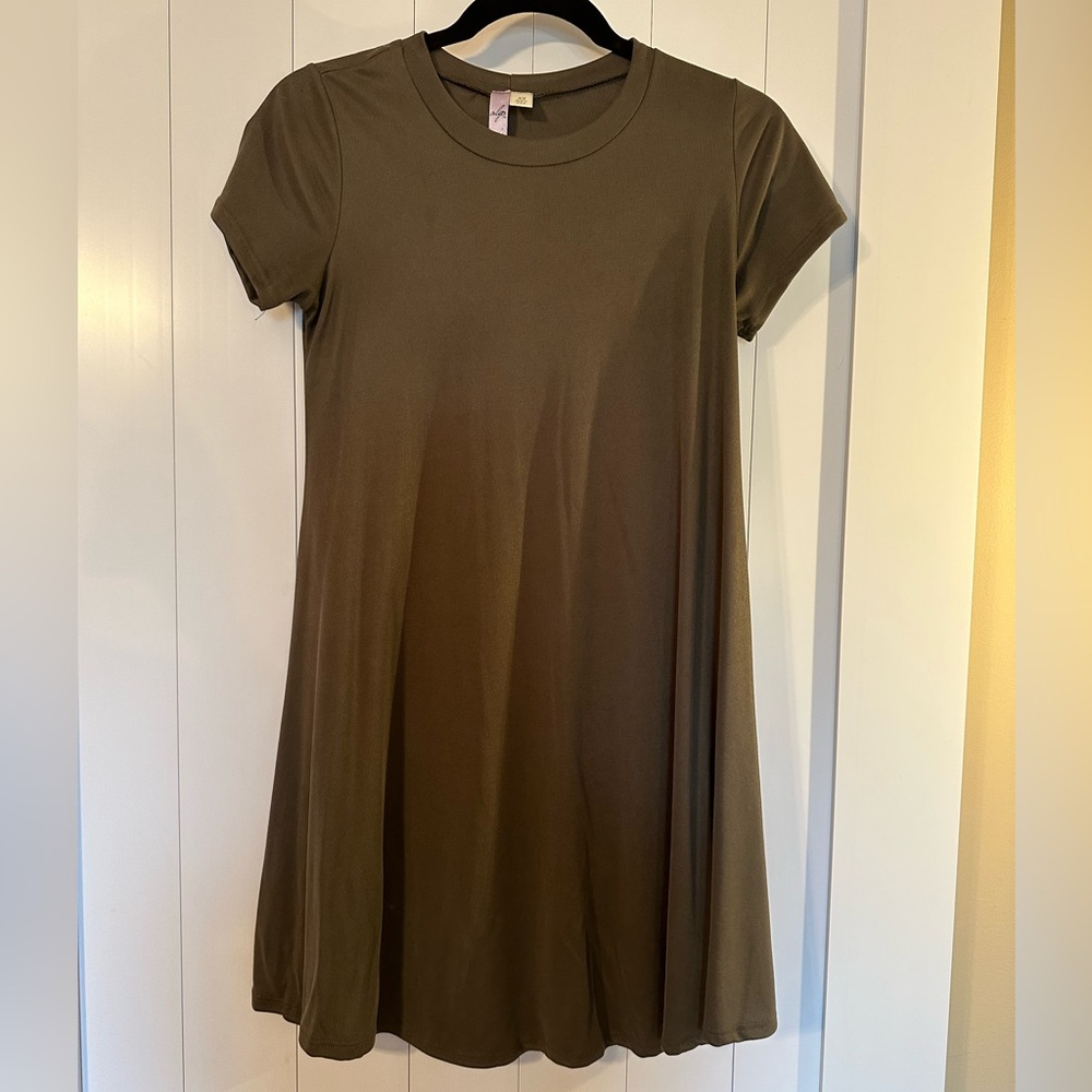 Green T-shirt Dress